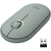 Logitech M350 Pebble Sessiz Kablosuz Kompakt Mouse - Okaliptus - 4