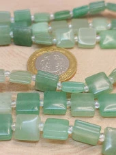 Aventurin Taşı Yandan Oyuklu Kare Kesim 10x10mm Dizi (49572) thumbnail 3