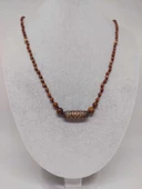 15 Göz Tibet Akik Sembollü Jasper Taşı Tasarım Kolye (49575) thumbnail 2