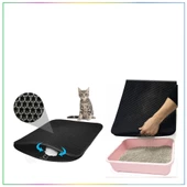 Elekli Kedi Tuvalet Önü Paspası - Siyah - 1