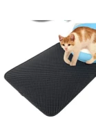 Elekli Kedi Tuvalet Önü Paspası - Siyah - 4