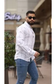 ERKEK OVERSIZE UZUN KOLLU DESENLİ GÖMLEK - 5