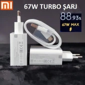 Orjinal Xiaomi Redmi Note 9T Type-C Data Kablo ve 67W 6A MYD-12-ES Hızlı Şarj cihazı - 1