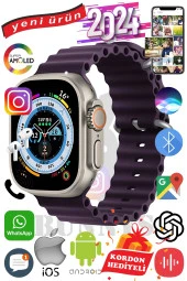Apple iPhone 11 Pro Max Uyumlu Akıllı Saat ULTRA MAX 2024 Kordon Hediyeli Amoled Ekran thumbnail 1
