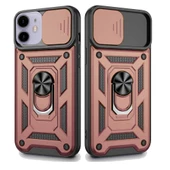 Apple iPhone 11 Uyumlu Kızaklı Kamera Korumalı Tank Kılıf thumbnail 5