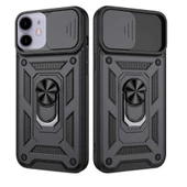 Apple iPhone 11 Uyumlu Kızaklı Kamera Korumalı Tank Kılıf thumbnail 1