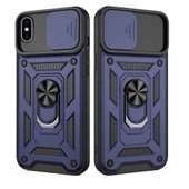 Apple iPhone XS Max Uyumlu Kızaklı Kamera Korumalı Tank Kılıf thumbnail 4