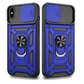 Apple iPhone XS Max Uyumlu Kızaklı Kamera Korumalı Tank Kılıf thumbnail 3