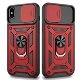 Apple iPhone XS Max Uyumlu Kızaklı Kamera Korumalı Tank Kılıf thumbnail 2