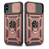 Apple iPhone XS Max Uyumlu Kızaklı Kamera Korumalı Tank Kılıf thumbnail 5