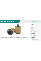 Wxf-553d Yağ Filtresi 500 X 14- Linea Egea Doblo 10- Fiorino 09- Freemont 11- Bravo 08- Punto - 1