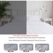 Enarose Ayna Ekran Duvar/Masa Saati Elektrikli ATC3625 - 2