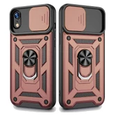 Apple iPhone XR Uyumlu Kızaklı Kamera Korumalı Tank Kılıf thumbnail 5