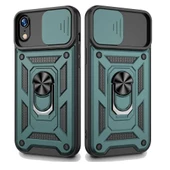 Apple iPhone XR Uyumlu Kızaklı Kamera Korumalı Tank Kılıf thumbnail 6