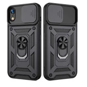 Apple iPhone XR Uyumlu Kızaklı Kamera Korumalı Tank Kılıf thumbnail 1