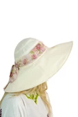 Bay Şapkacı -Geniş kenarlı plaj şapkası-pembe - 3
