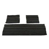 Space Oto Kilim Minder Siyah-Beyaz-Lacivert Desenli 3'lü Takım PREMİUM thumbnail 2