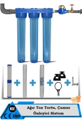 Daire Bina Sayaç Girişi 20 Inç 3 Aşama Su Arıtma (AĞIR TORTU ,ÇAMUR ÖNLEYİCİ YUMUŞATMA SİSTEMİ) thumbnail 1