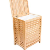 PANALI AHŞAP ÇAMAŞIR SEPETİ (DEMONTE)1 - 1