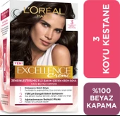 L'Oréal Paris Excellence Creme Saç Boyası 3 Koyu Kestane thumbnail 1