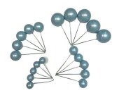 PASTA SÜSLEME TOPU YALDIZLI MAVİ - 1