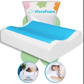 Viscofoam Anatolia Yüksek Terletmeyen Boyun Destekli Ortopedik Yastık Jelli Visco Yastık - 60x40x14-12cm - 1