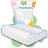 Yüksek Boyun Destekli Ortopedik Yastık Çift Boyun Destekli Visco Yastık - 60x40x14-12cm - 2