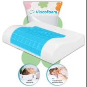 Viscofoam Terletmeyen Boyun Destekli Ortopedik Yastık Jelli Visco Yastık - 47x30x10-8cm - 1