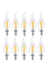 Livora Lighting Rustik Led Ampul 4w E14 Ince Duy Gün Işığı 3200k 10 Adet Kıvrık Mum Ampul - 1