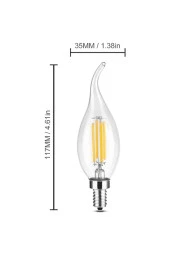 Livora Lighting Rustik Led Ampul 4w E14 Ince Duy Gün Işığı 3200k 10 Adet Kıvrık Mum Ampul - 2