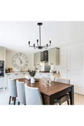 Livora Lighting Tuana 5 Li Siyah Modern Sarkıt Avize - 1