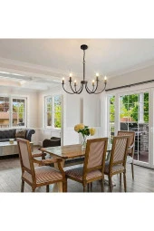 Livora Lighting Öykü 6lı Siyah Modern Sarkıt Avize - 3