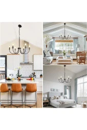 Livora Lighting Öykü 6lı Siyah Modern Sarkıt Avize - 4