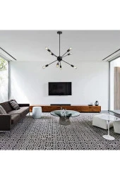 Livora Lighting Mia 8 Li Siyah Modern Kirpi Avize - 4