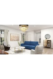 Livora Lighting Efsane 40 Lık Kristal Taşlı Siyah Modern Salon Avize - 2