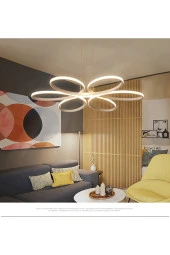 Livora Lighting Stella Modern Ledli Beyaz Spor Avize Salon Mutfak Yatak Odası Avizesi - 2