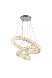 Livora Lighting Alfa Kristal Taşlı 3 Kademeli Modern Ledli Salon Avize - 3