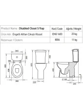 Turavit Bedensel Engelli Klozet+Rezervuar ( Turavit ) thumbnail 2