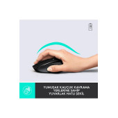 logitech MK345 Kablosuz Klavye Mouse Set Türkçe Siyah Wireless Combo - 3
