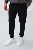 Tommy Life Siyah Fermuar Cepli Standart Kalıp Jogger Erkek Eşofman Alt - 84651 - 2
