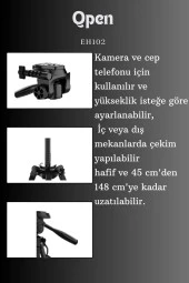 Qpen EH102 1.5M Ayarlanabilir Tripod - 2