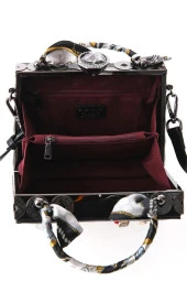 Elatae Kadın Omuz Askılı Taşlı Abiye Günlük El Çantası Siyah 17131 thumbnail 7