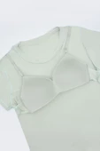 Yeşil Viskon Sütyenli Pijama Takımı - 4