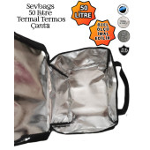 SEVBAGS TERMAL TERMOS PİKNİK KAMP SEYAHAT SICAK SOĞUK 50 LİTRE TERMOS ÇANTA - 3