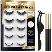 Reazeal Manyetik Kirpikler Ve Manyetik Eyeliner Seti, Takma Kirpik, Kirpik Uzatma. Şeffaf Pkt - 1