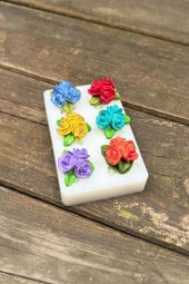 Gül Mini Altılı Silikon Mum Kalıbı - 3