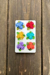 Gül Mini Altılı Silikon Mum Kalıbı - 5