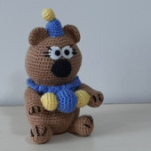 Amigurumi Örgü Oyuncak Ayı Palyaço - 1