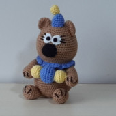 Amigurumi Örgü Oyuncak Ayı Palyaço - 3