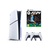 Sony Playstation 5 1 TB Slim Cd Edition Konsol + 2. Ps5 Kol + Ps5 Fifa 24 - Fc 24 Oyunu (İthalatçı Garantili) - 1